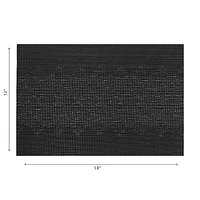 IH Casa Decor Vinyl Placemat Diamond Band Black - Set of 12