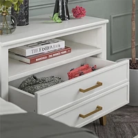 CosmoLiving by Cosmopolitan Westerleigh, table de chevet large, blanc