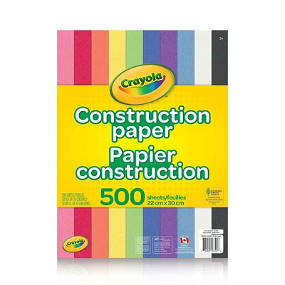 Papier construction Crayola, 500 feuilles 500 feuilles de papier