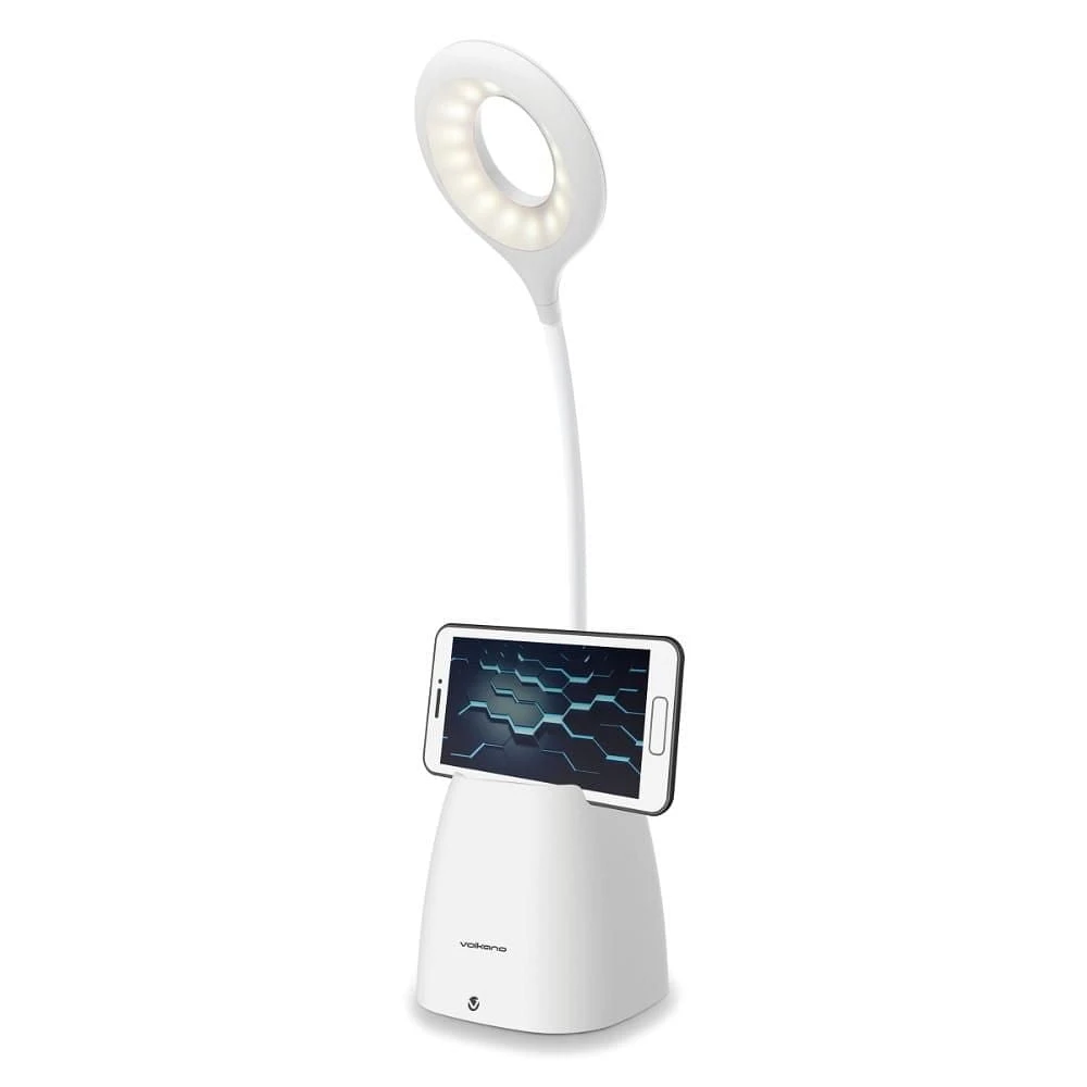 Lampe de table à DEL de la série Volkano Radiant, blanc