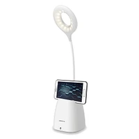 Lampe de table à DEL de la série Volkano Radiant, blanc