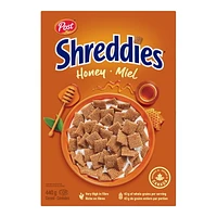 Post Honey Shreddies Cereal, Retail Size, 440 g, E-SHREDDIES HONEY SHREDDIES