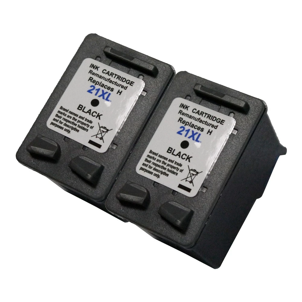 L-ink 2 Pack Compatible HP 21 Black Ink Cartridge (C9351AN)