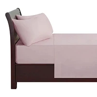 Ensemble de draps 100 % coton à contexture de 400 fils hometrends, satin de coton Taille : 1 place
