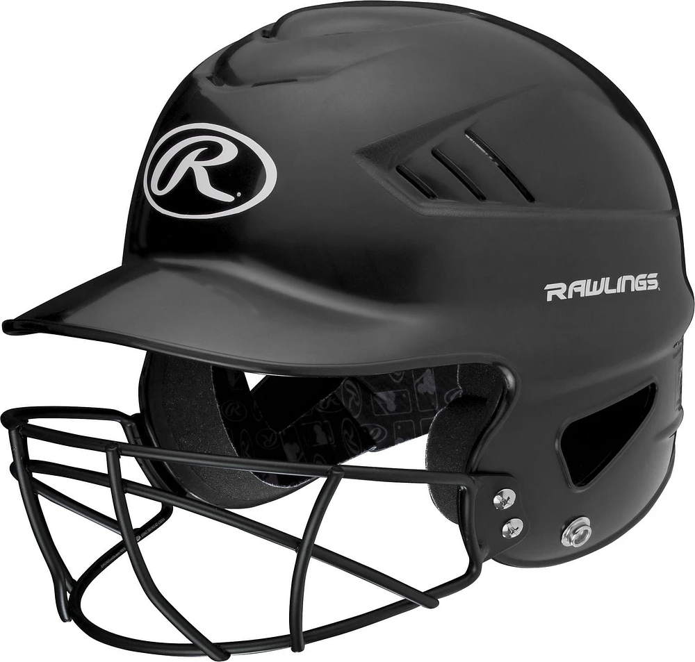 Rawlings RCFH Helmet with Facemask - Black, Rawlings OSFM Helmet & Mask Combo - Black