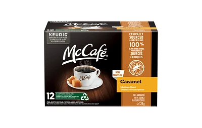 McCafé Premium Caramel Flavoured, Medium Roast, K-Cup Coffee Pods, 12 Count