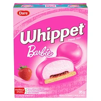 Dare Whippet Barbie. Un cœur de guimauve moelleux, une base de biscuit moelleuse et un enrobage de véritable chocolat. Whippet Barbie