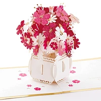 Carte Signature en relief de la fête des Mères, Paper Wonder de Hallmark (Fleurs dans un vase, « Make the World More Beautiful »)