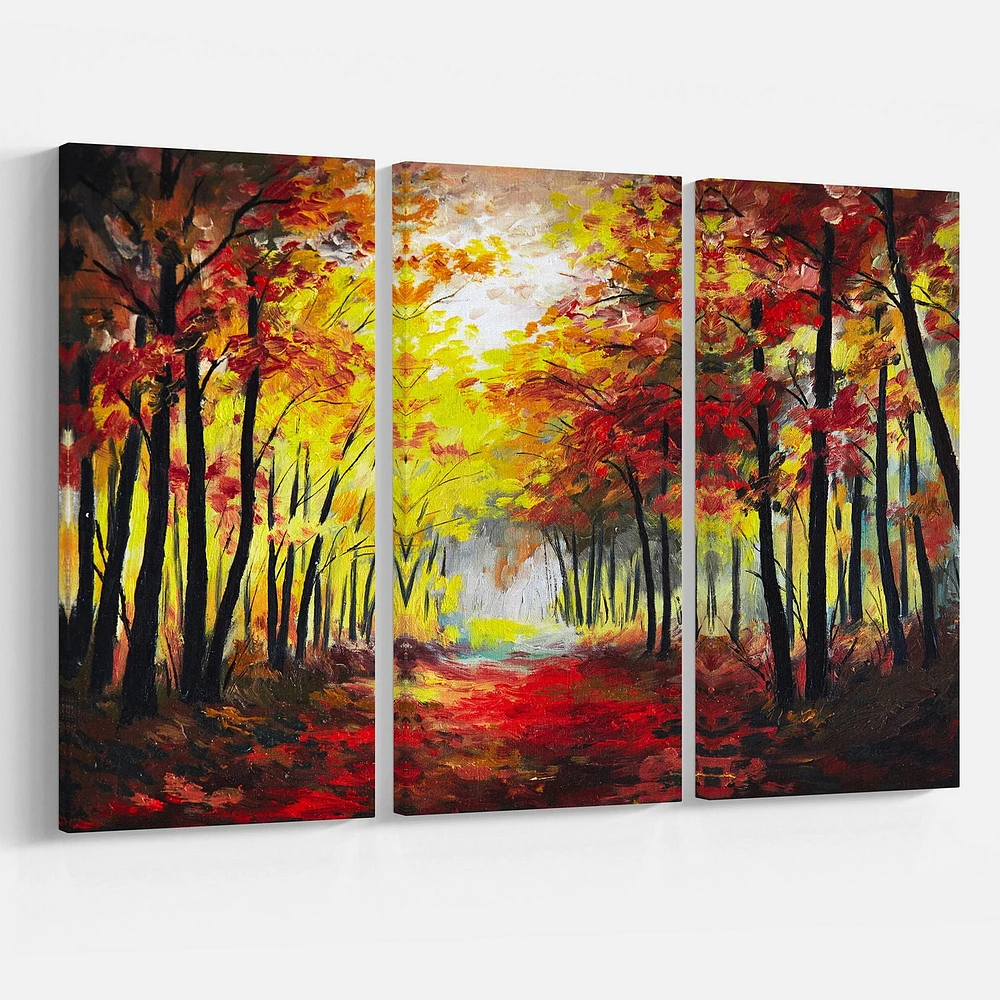 Impression sur toile « Walk Through Autumn Forest » Design Art