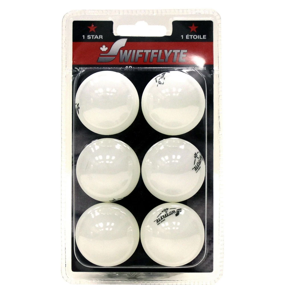 Ensemble de raquettes et balles de tennis de table/ping-pong Swiftflyte™ Black Mist - Comprend 2 raquettes à contrôle élevé et 12 balles