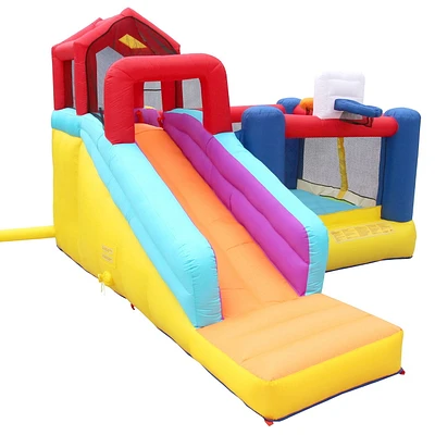 Château gonflable géant gonflable Climb 'N Bounce Clubhouse avec toboggan BANZAI