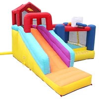 Château gonflable géant gonflable Climb 'N Bounce Clubhouse avec toboggan BANZAI