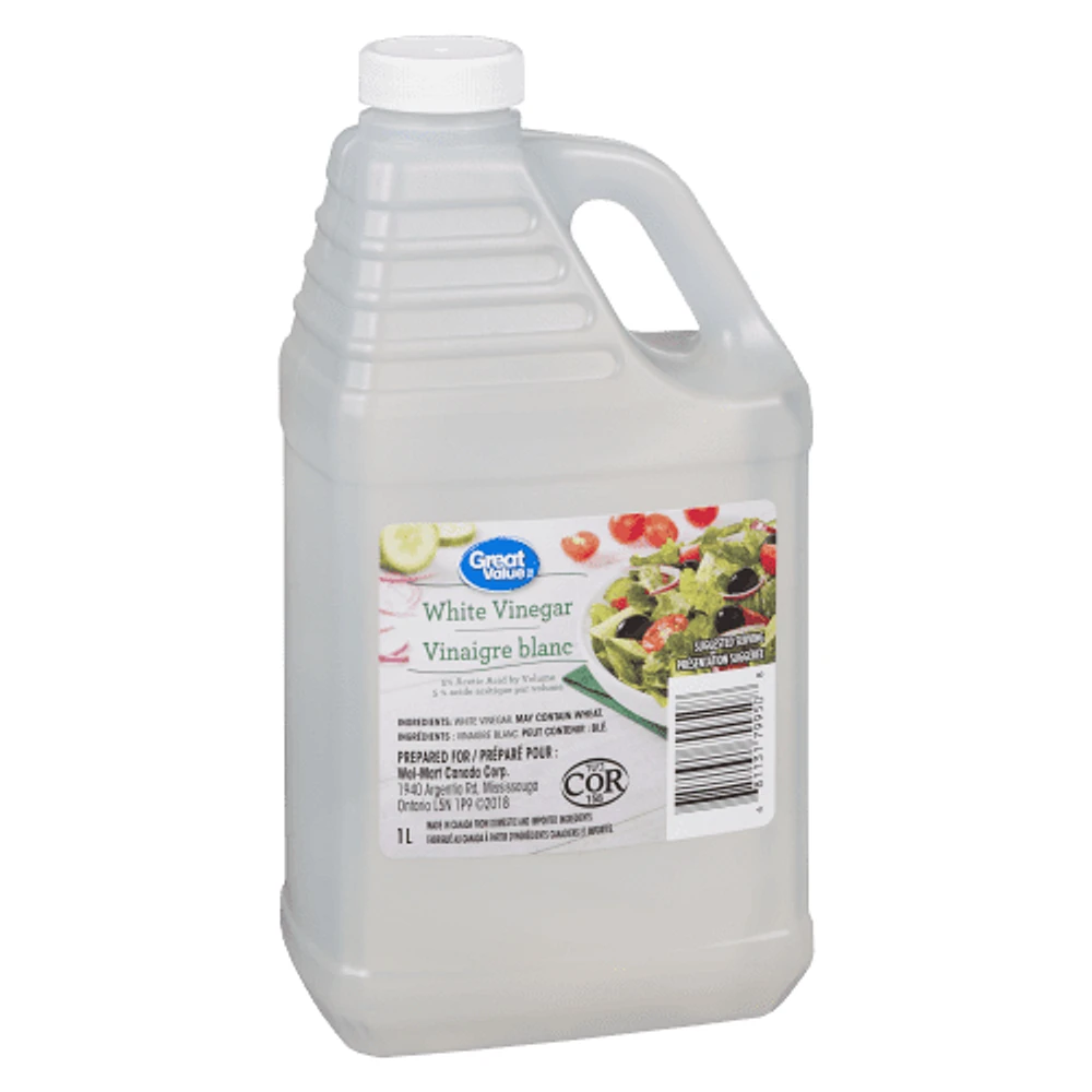 Great Value Pure White Vinegar, 1 L