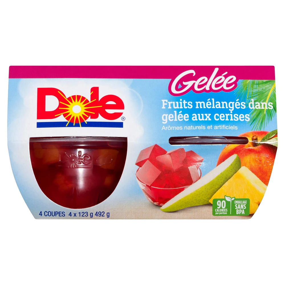 Dole Mixed Fruit in Cherry Gel, 4 Cups, 492 g