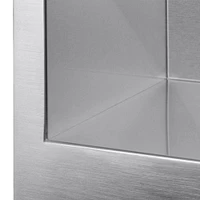 American Imaginations AI- 27 pouces Évier à lessive en nickel brossé approuvé par W CUPC avec finition en nickel brossé et calibre 18