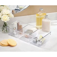 Mainstays 3-Compartment Clear Cosmetic Organizer Tray, 1 cosmetic organizer tray