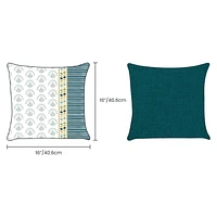 Coussin décoratif HOMETRENDS Timbre Bleu Hydrofuge; Traité anti-UV