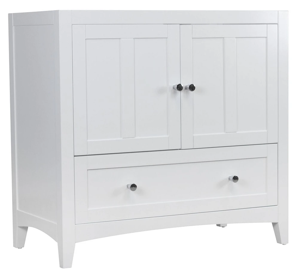 Imaginations Américaines 34.5 pouces W Vanity Base Blanc