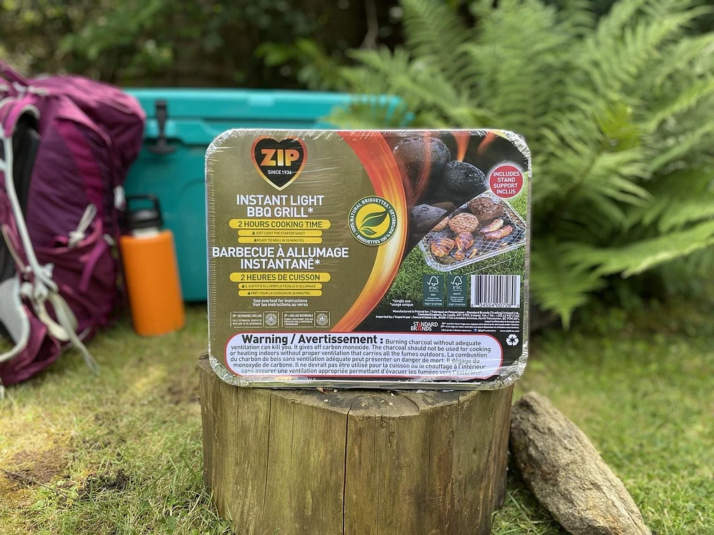 ZIP Disposable BBQ Grill (2pk), 2 Hours Cooking Time