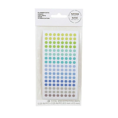 Points collants pour planification Noté par la marque Post-it®, verts et bleus, 0,25 x 0,25 po, 408 points/paquet Points plan. Noté NTD-PD-GB-EF