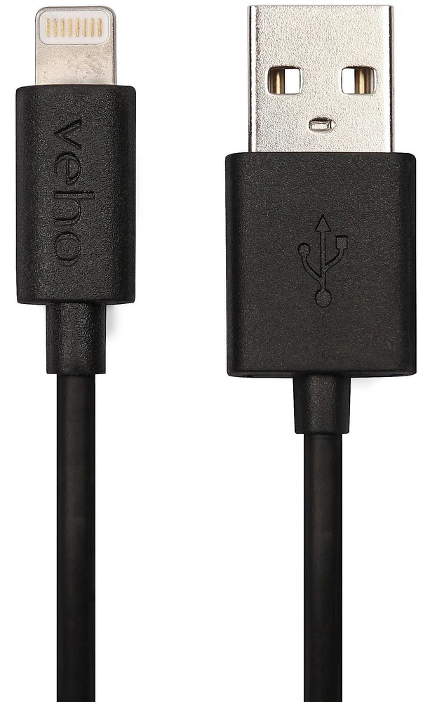 Câble de charge et de synchronisation Pebble ™de Veho certifié MFi Lightning vers USB,  - 3.3pi - Noir