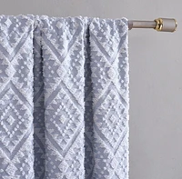 Panneau de fenêtre simple occultant avec passe-tringle à clip Jacquard