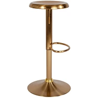 Tabouret de bar à hauteur réglable de la série Madrid au fini doré