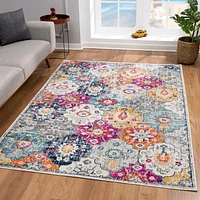 Tapis floral moderne de la collection Savannah de Rug Branch