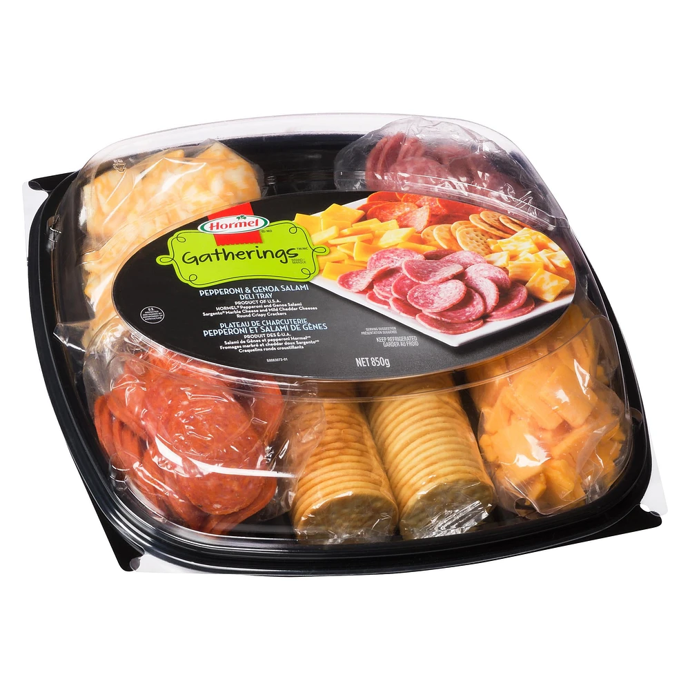 HORMEL BACON Hormel Gatherings Pepperoni And Genoa Salami Deli Tray, 850 g