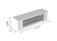 Safdie & Co. Tv Stand 55L Dark Taupe 2 Shelves With Tempered Glass