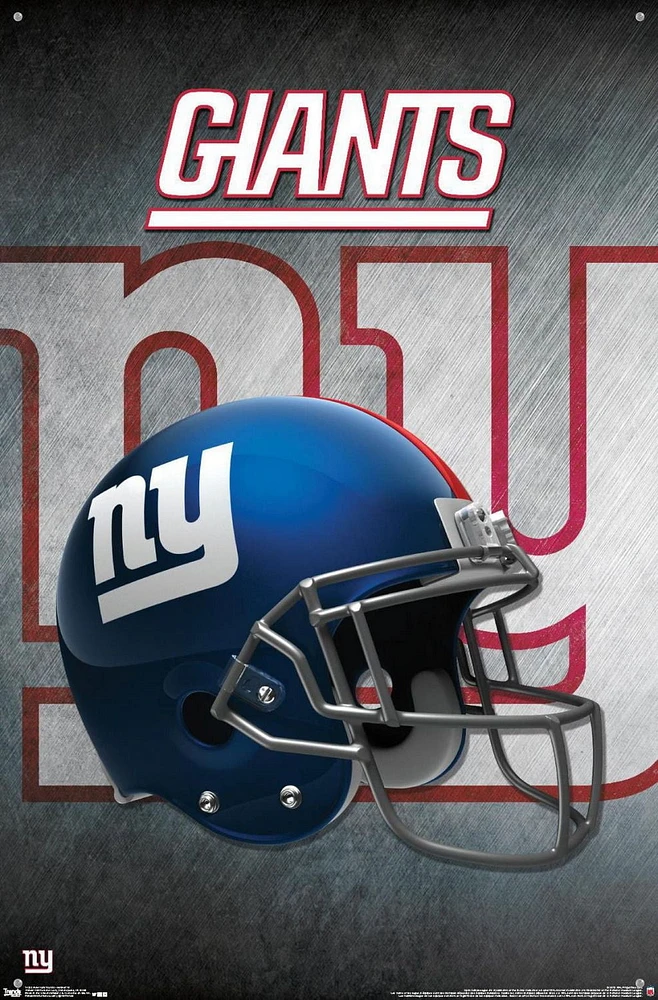 NFL New York Giants - Helmet 16 Wall Poster, 14.725" x 22.375" Framed