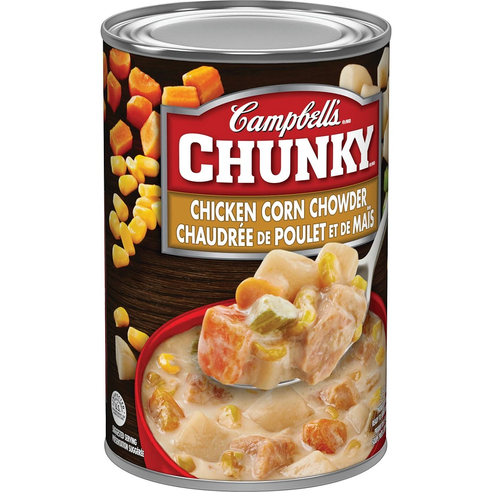 Campbell's® Chunky® Chicken Corn Chowder Ready to Serve Soup, Shelf Stable, Chunky(R) Ready to Serve 515 mL
