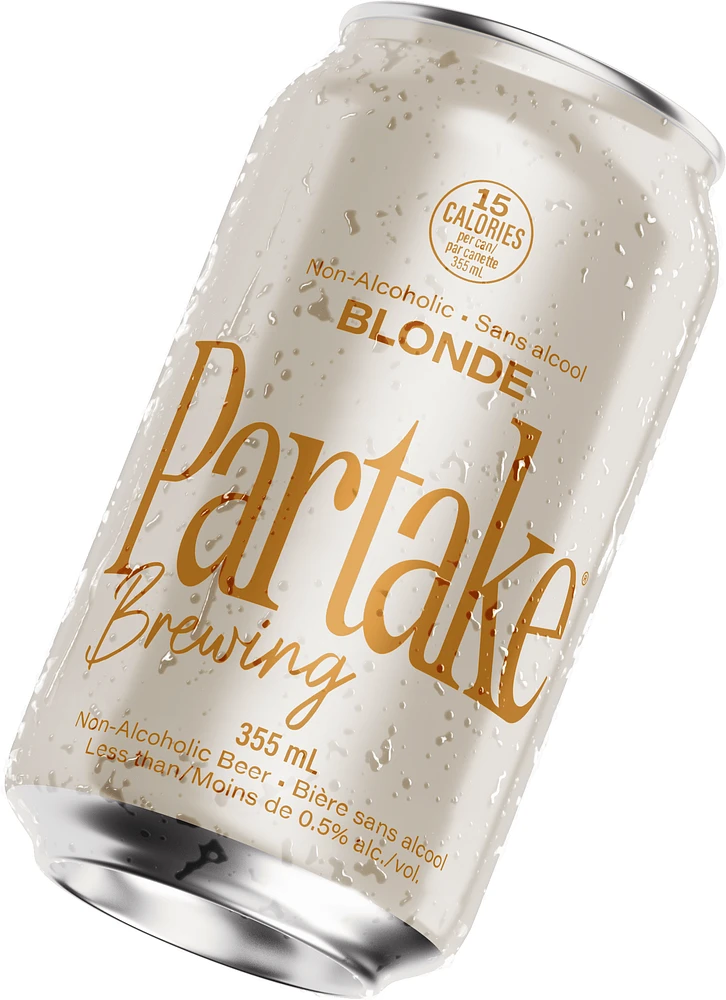 Partake - Blonde, 4 x 355 mL canettes Bière artisanale sans alcool