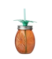 16oz glass sipper