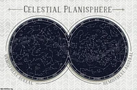 Celestial Planisphere Wall Poster, 22.375" x 34"