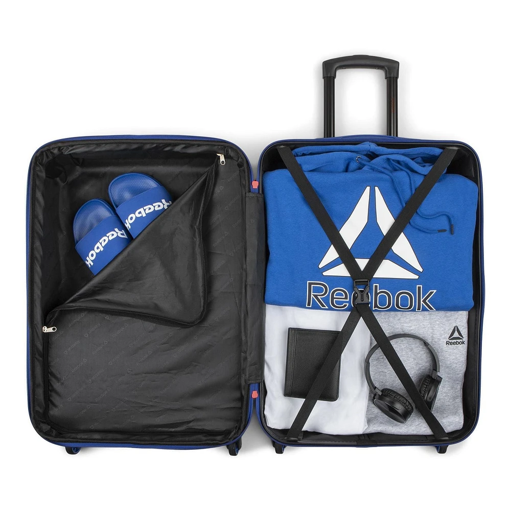 Reebok's 28" Hardside Checked Luggage offers a perfect blend of durability and style.