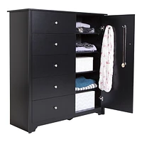 South Shore Vito Door Chest with 5 Drawers