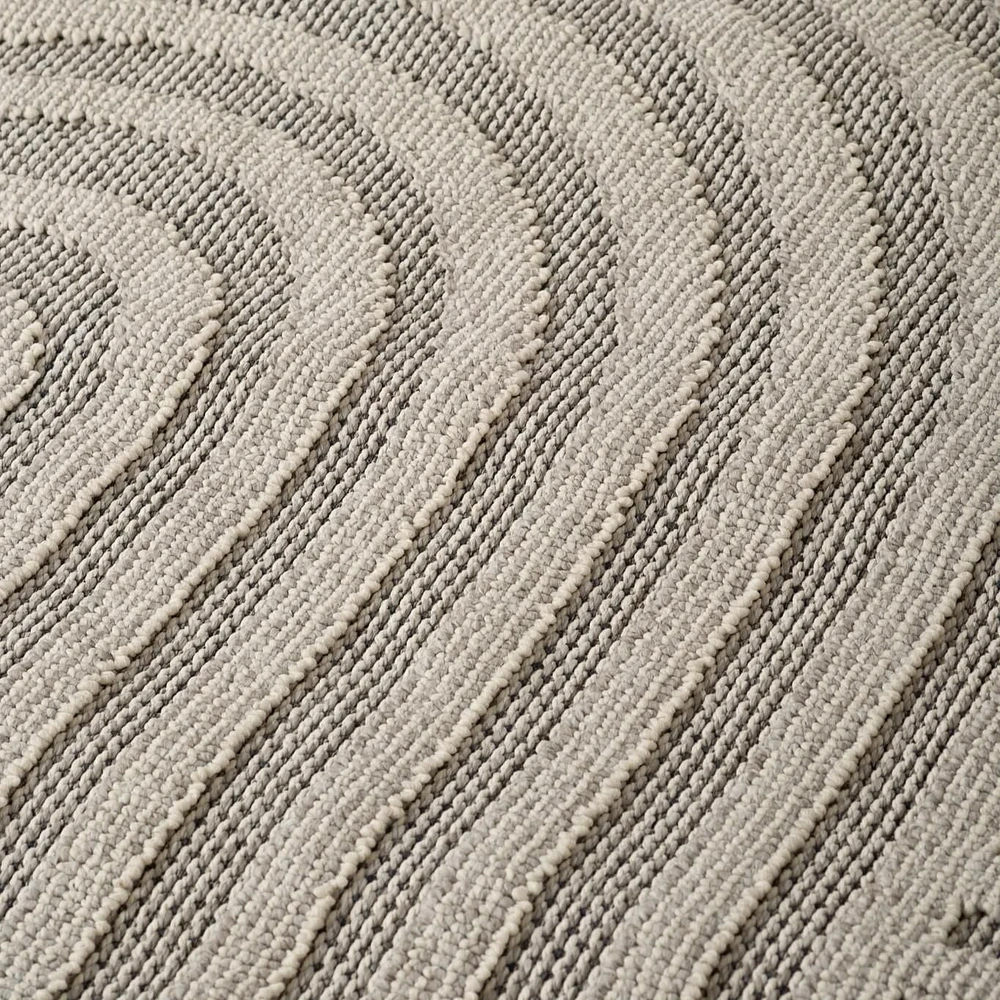 Tapis d'interieur exterieur abstrait Rug Branch Hogar, gris creme, moderne - Salon, chambre, salle a manger et cuisine