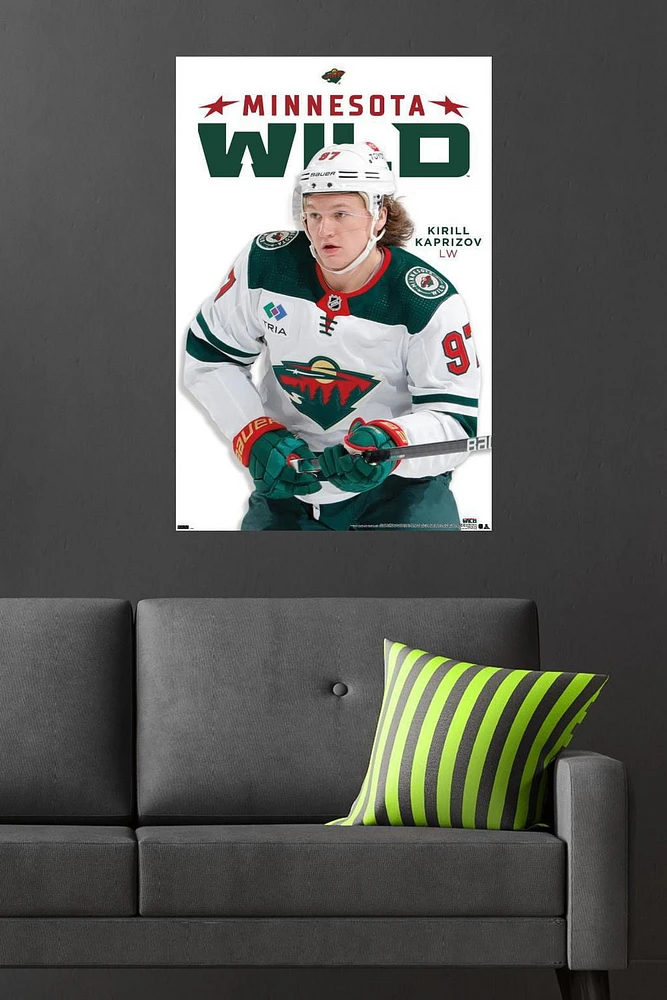 NHL Minnesota Wild - Kirill Kaprizov Feature Series 23 Wall Poster, 22.375" x 34"