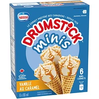 NESTLÉ® DRUMSTICK® Minis Vanilla Caramel Cones 6 x 66 ml