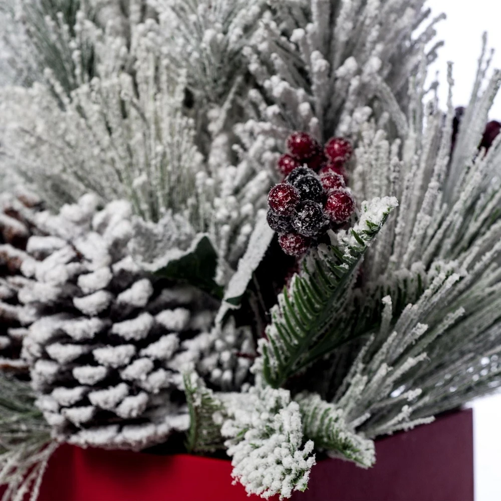 Arbre décoratif rouge et blanc « Merry Christmas » pour porche Holiday Time
