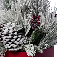 Arbre décoratif rouge et blanc « Merry Christmas » pour porche Holiday Time
