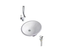 DROP Bath and Kitchen DR091132 Undermount Bathroom Sink Set