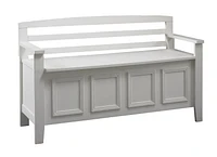 Niles White Storage Bench