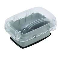Couvercle résistant aux intempéries en plastique extra-résistant Intermatic, simple groupe, Vrt/Hrz, 2,75" transparent - paquet de 2