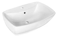 American Imaginations AI-31399 16,5 pouces W au-dessus du navire blanc de compteur pour le perçage de centre de 1 trou