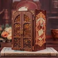 Tradeopia 3D Wooden Puzzle Bookshop Memories DIY Book Nook Kit