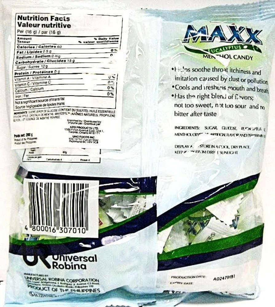 Maxx Eucalyptus Menthol Candy 200g