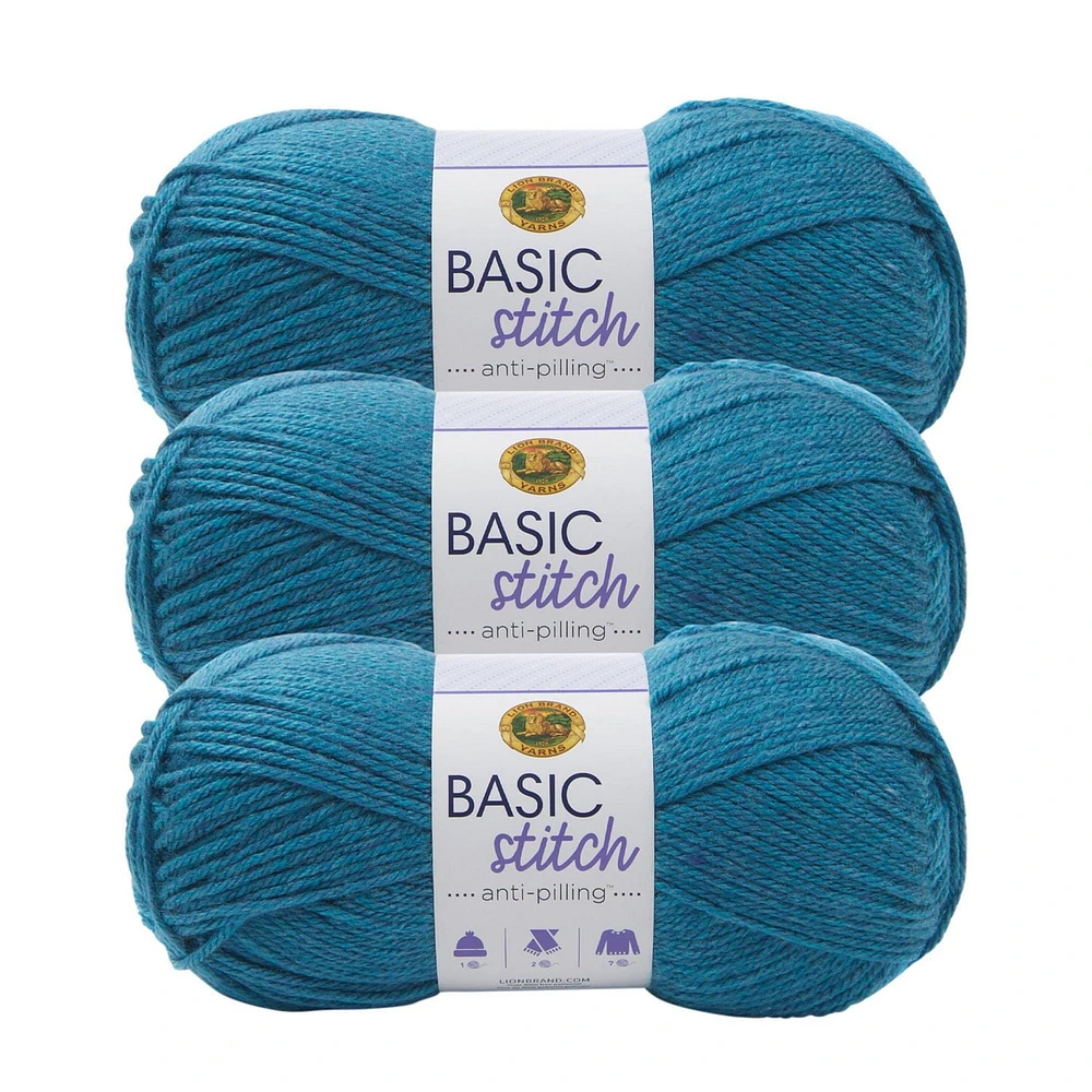 Fil Lion Brand Basic Stitch® Anti Pilling™ Fil acrylique moyen/peigné n° 4, 100g/ 170m