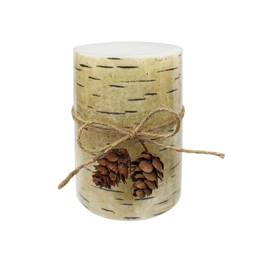 4" Bougie pilier de bouleau